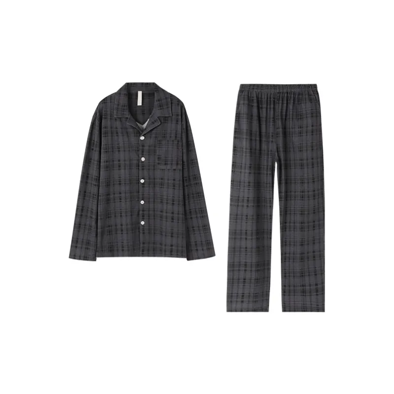 Huggy Kissy Pajama Set Men's Dark Gray-0