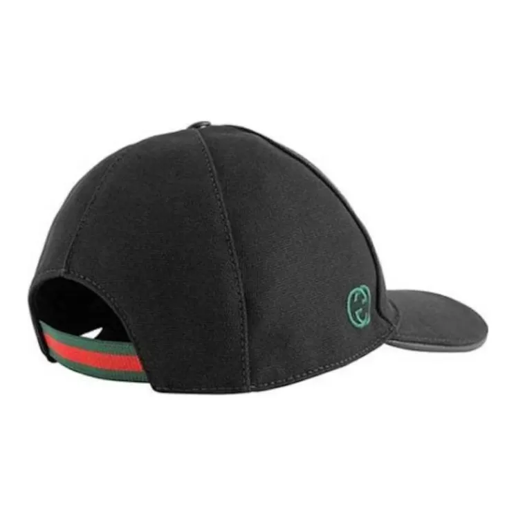 GUCCI Cotton Baseball Caps Unisex Black-4