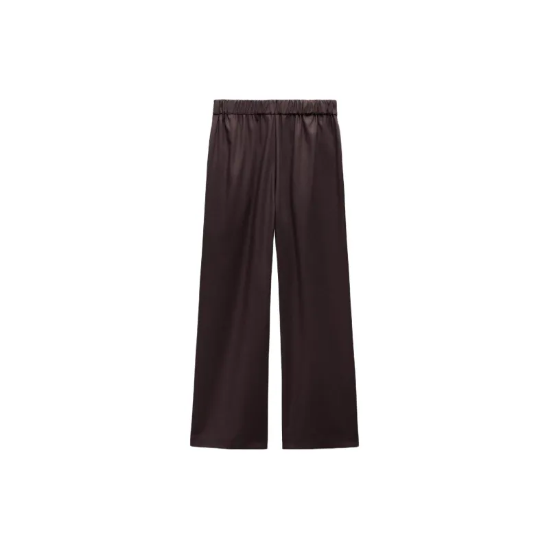 ZARA ZW Series Pajama Pants Women's Brown-1