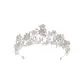 F1574 Mori Style Romantic Styling Crown Headband, Silver