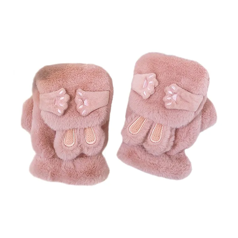 YUZHAOLIN Plush Knit Gloves Unisex-4