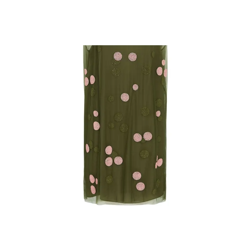 FENDI SS24 Sleeveless Dress Women's Green-3