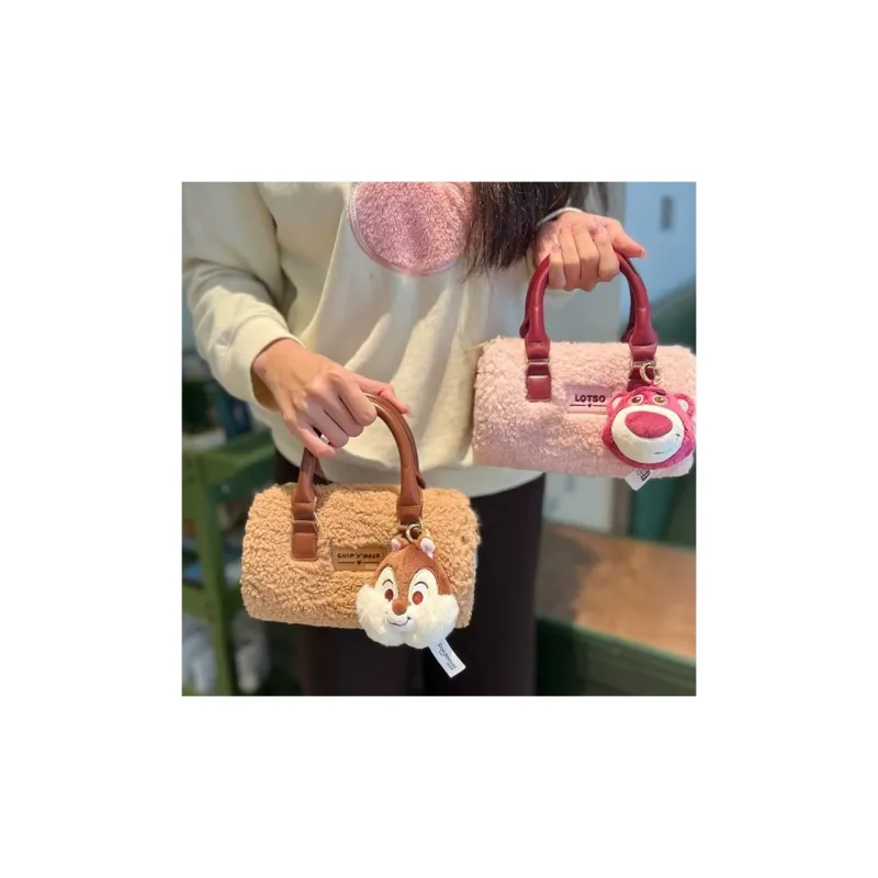 Disney Polyester Handbag, Shoulder Bag, Crossbody Bag Mini Women's Pink/Brown-4