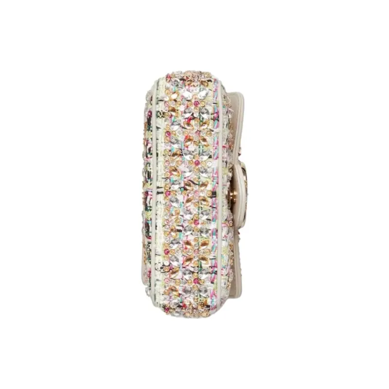 GUCCI GG Marmont Wool Crossbody Bag Shoulder Bag Extra Mini Women's Ivory Multicolor-6