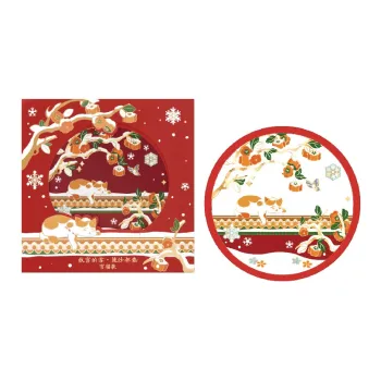 Gongtingbaobei Museum Cultural Creativity Flowing Cotton Palace First Snow Coaster Acrylic Stands