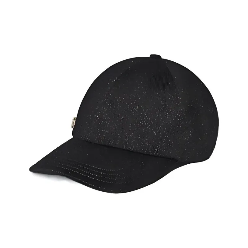 GUCCI Wool, Viscose, Lurex, Crystal Baseball Caps Women's Black-0