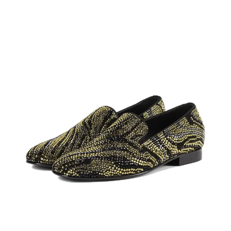 Roberto Cavalli Crystal-embellished Zebra-stripe Slippers-1