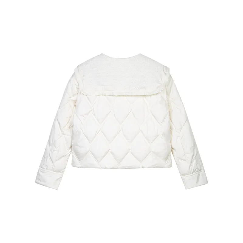 PAZZO Loose Fit Versatile Chanel Inspired Down Jacket Women's-1