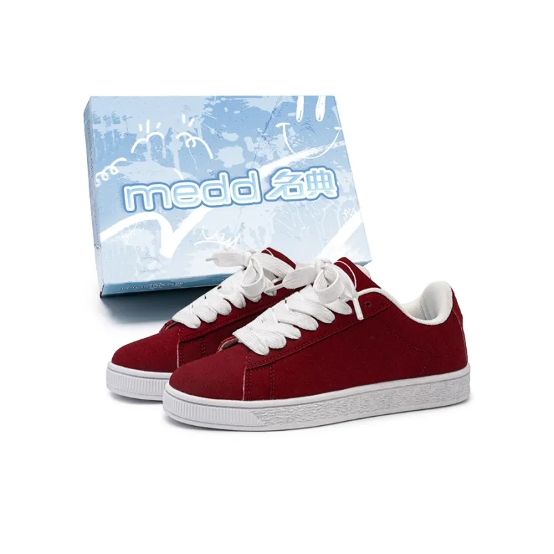 Medd Puffy Shoes Slip Resistant Height Increasing Low Top Skateboard Shoes Unisex Box-26