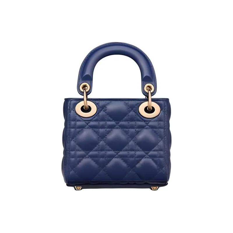 DIOR Lady Dior Sheepskin Daisie Bag Shoulder Bag Crossbody Bag Handbag Extra Mini Women's Purple-3