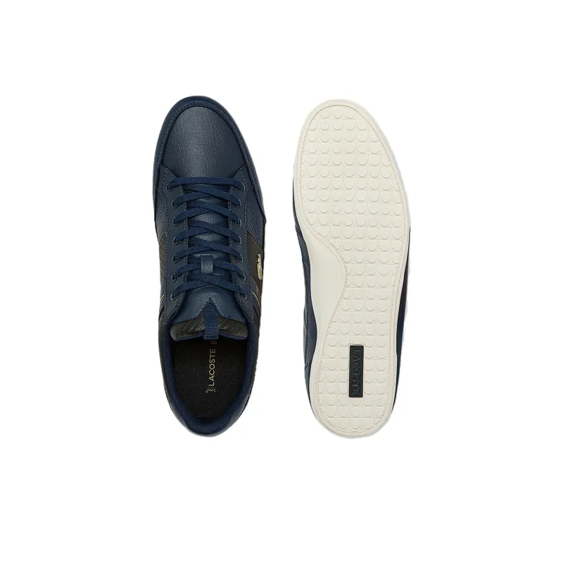 LACOSTE Chaymon Slip-Resistant Low-Top Skateboard Shoes Men's Blue Black-4
