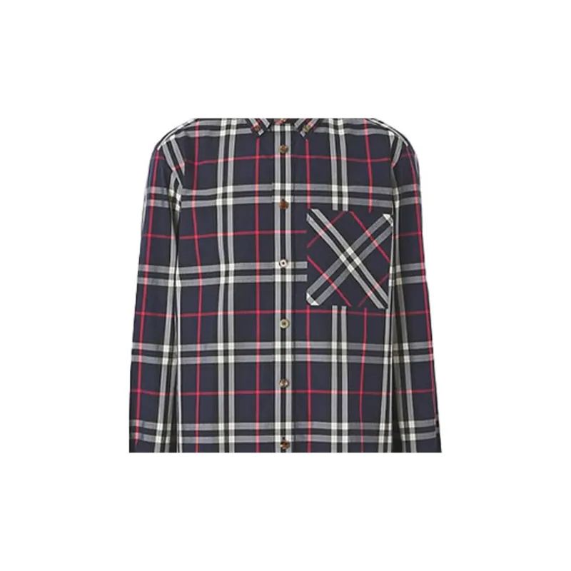 Burberry Shirt Men's Marine Blue-4