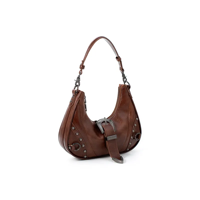 Vigno Synthetic Leather Shoulder Bag Handbag Regular Women's Red/Coffee-24