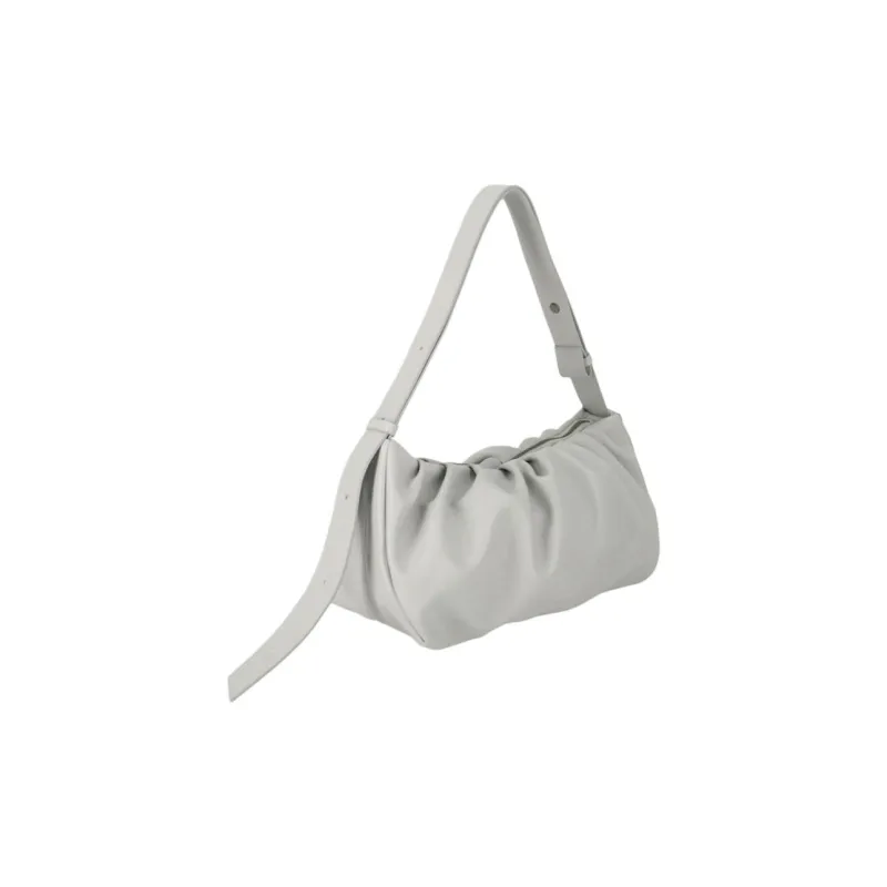 ALICE MARTHA Artificial Leather Crossbody Bag Shoulder Bag Women's Light Gray-2