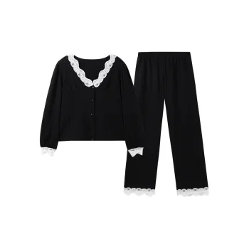 XIAFENYAN Pajama Set Women's Black