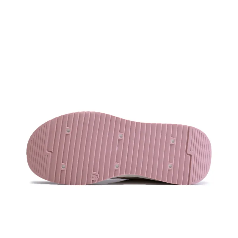 Warrior Anti-Slip And Wear-Resistant Height Increasing Low-Top Chunky Sneakers Women's White Pink-5