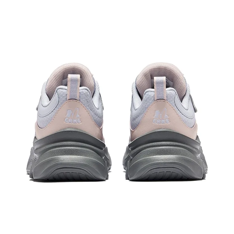 Erke Jade Rabbit Lite Height Increasing Slip-Resistant Low-Top Casual Shoes Women's Smoky Purple With Daylily Gray-4