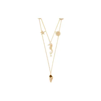 DIOR Resin Necklaces Women's Gold