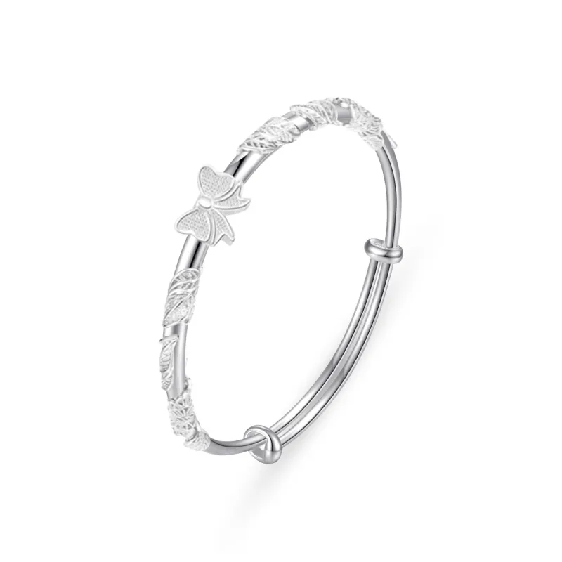 SHOIIIW S999 Fine Silver Bangles Women's-0