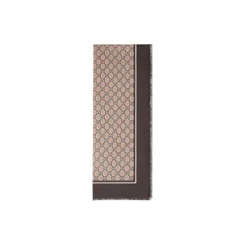GUCCI Wool Knit Scarves Men's Brown