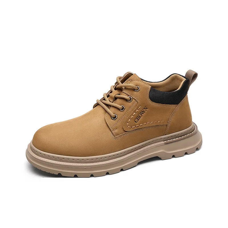 CROWN Work Boots Men Low Top Black-6