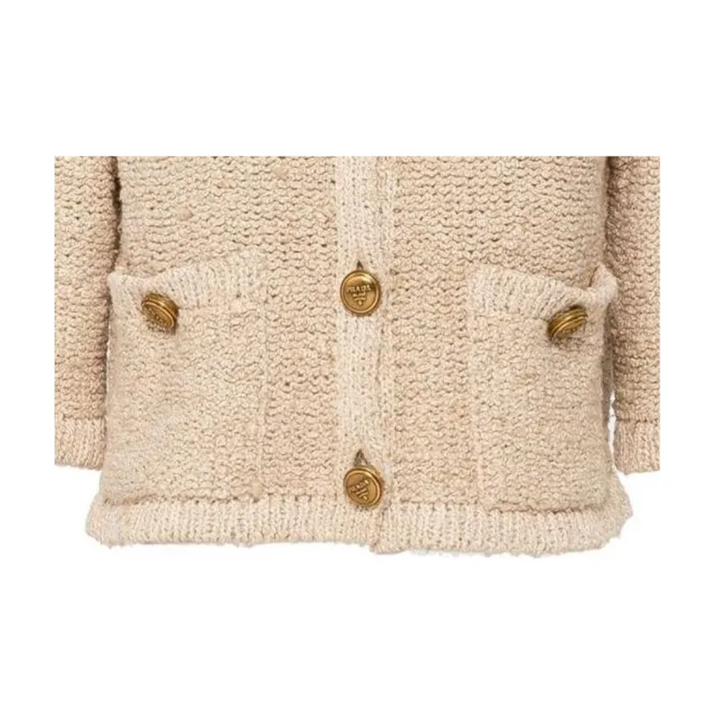 PRADA Bouclé Cropped Cardigan-4