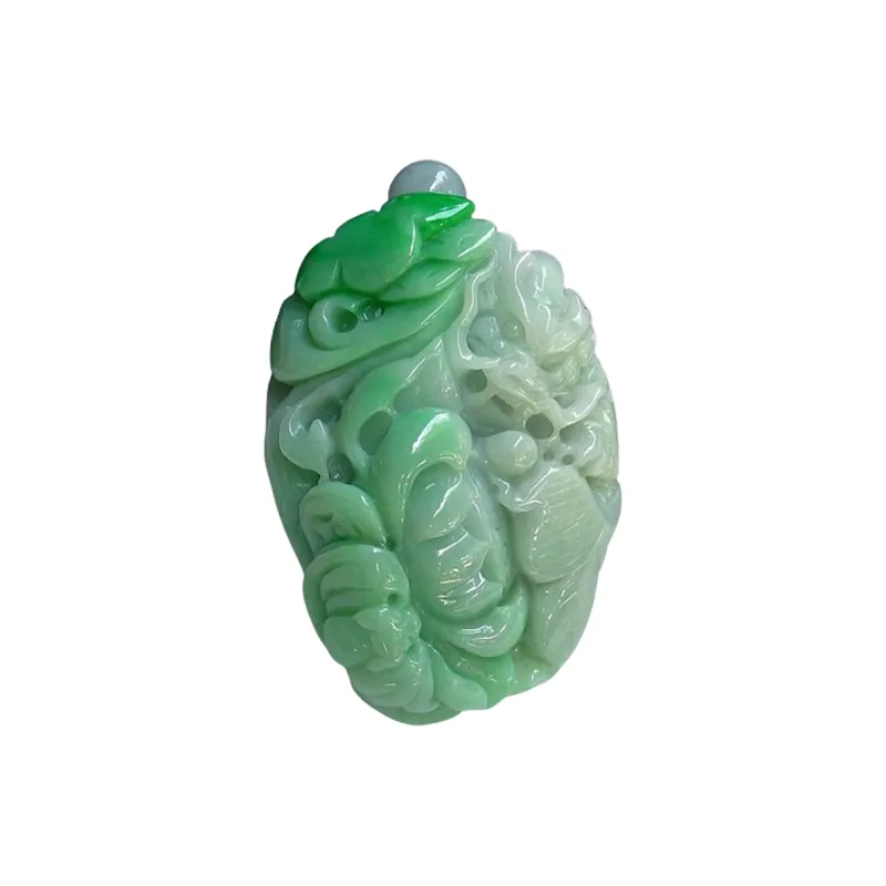 FANGCUIYUAN Glutinous Jade Jadeite Handheld Piece Unisex-4
