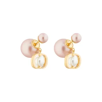 DIOR Resin Earrings Women's Pink