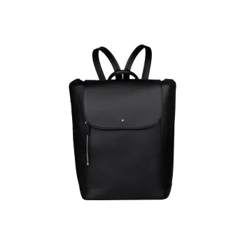 MONTBLANC Meisterstuck Grain Texture Leather Backpacks Medium Size Men's Black