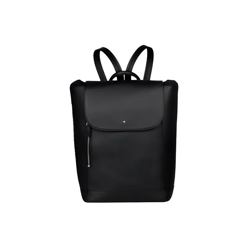 MONTBLANC Meisterstuck Grain Texture Leather Backpacks Medium Size Men's Black-0