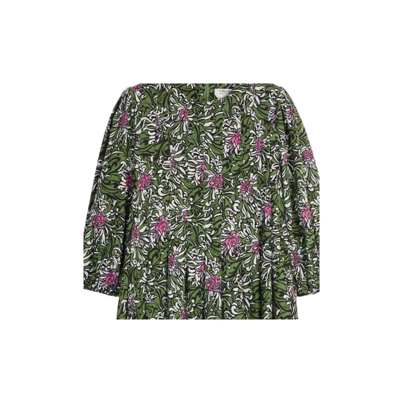 'S MAX MARA Long Sleeved Dresses Women's Green-5