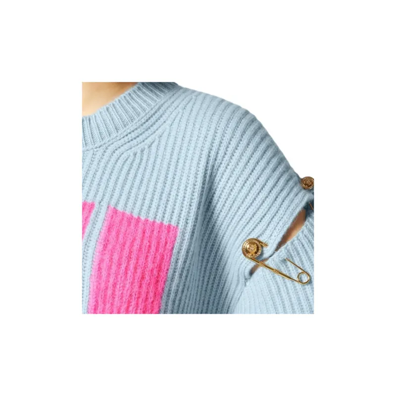 Fendi Fendace Cutout Jumper Blue/Pink-4