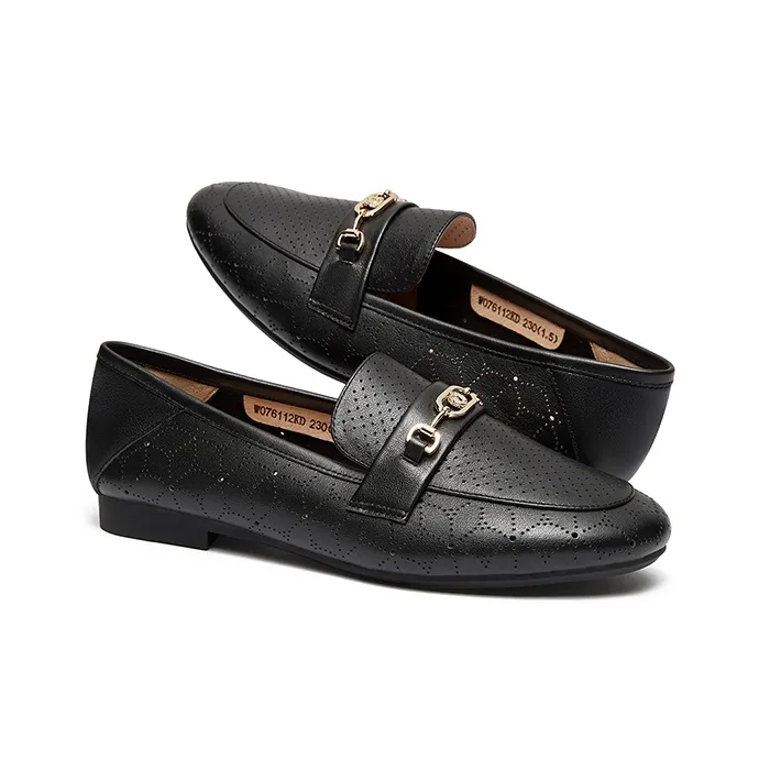 HANG TEN Loafers Women's Black/Apricot-5