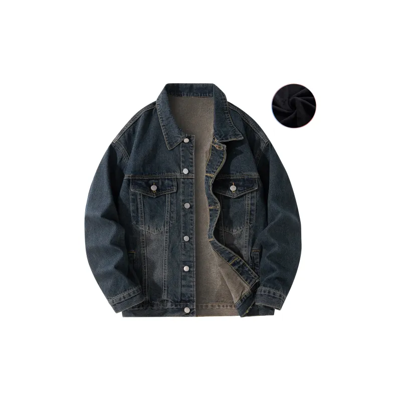 MIIRACER Denim Jackets Unisex Black-28