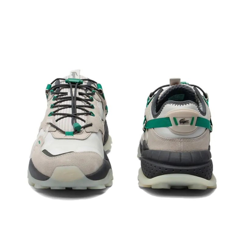 LACOSTE L-Guard Breaker Slip-Resistant Low-Top Casual Shoes Men's Beige Gray Green-3