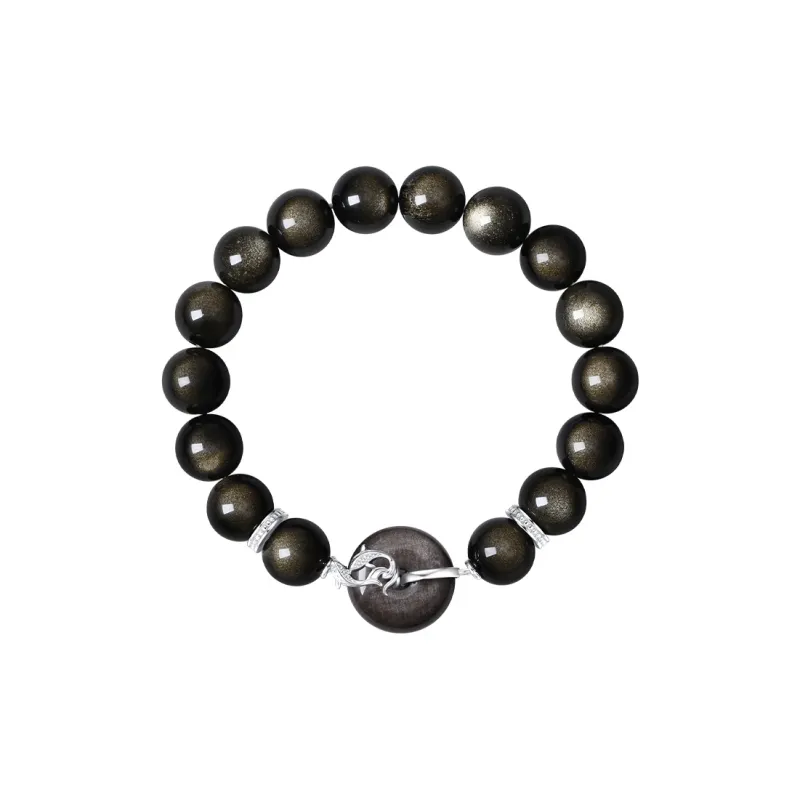 CHOW TAI SENG Obsidian Bracelets Men's-2