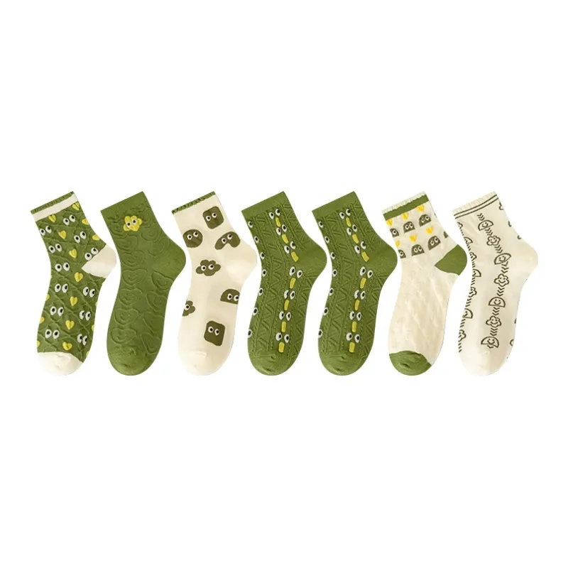 Lan Miao Mid-Calf Socks Women's 7 Pack-9