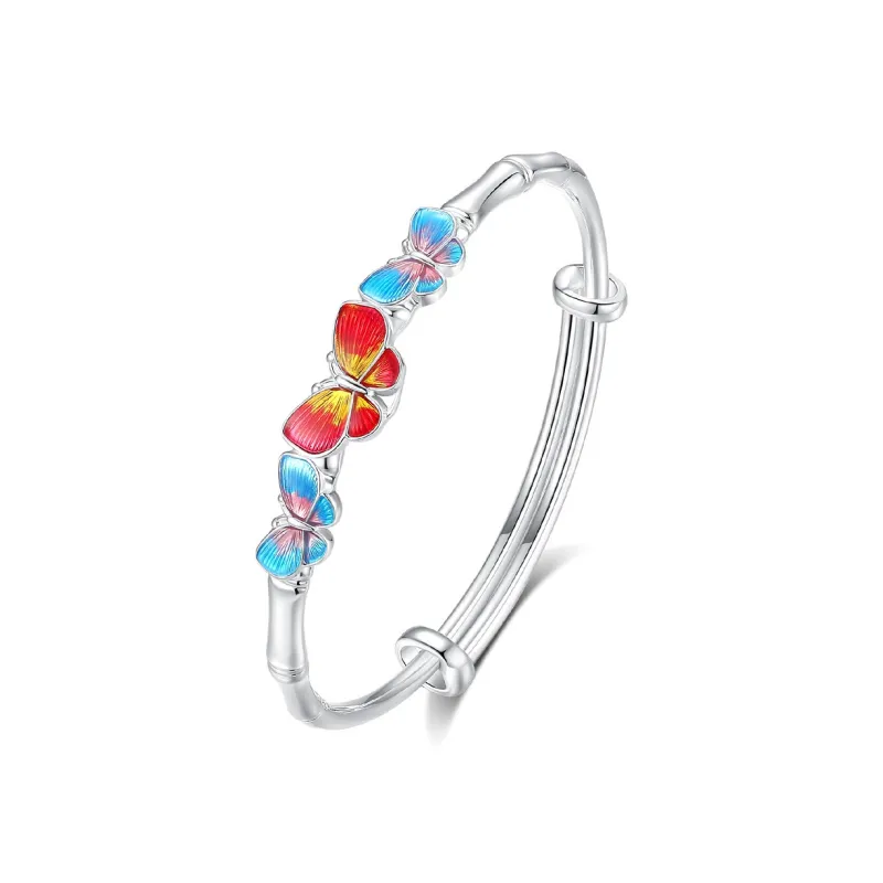 Hi There S999 Fine Silver Bangles Women's-0