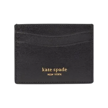 Kate Spade Saffiano Leather Card Holder Card Holder Women's Black
