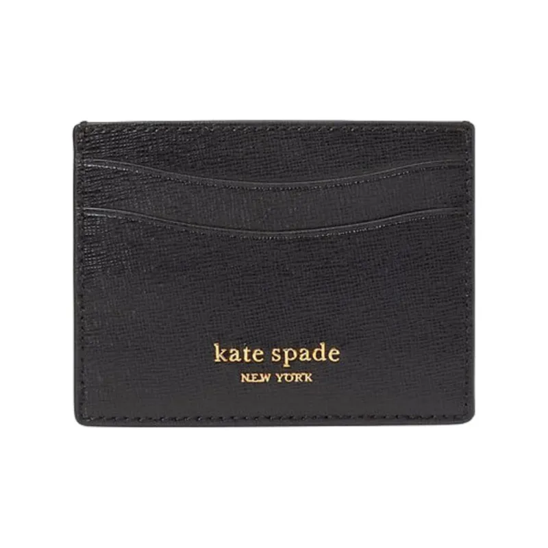 Kate Spade Saffiano Leather Card Holder Card Holder Women's Black-0