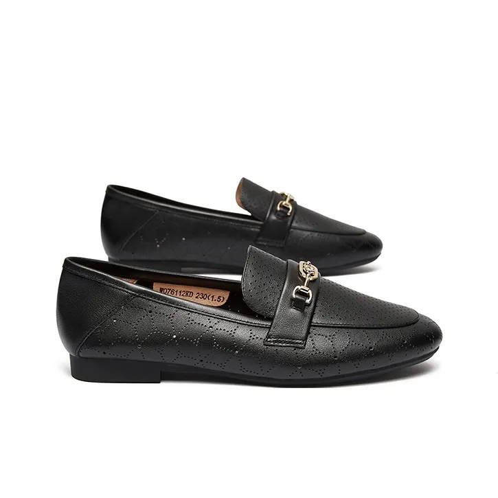 HANG TEN Loafers Women's Black/Apricot-4