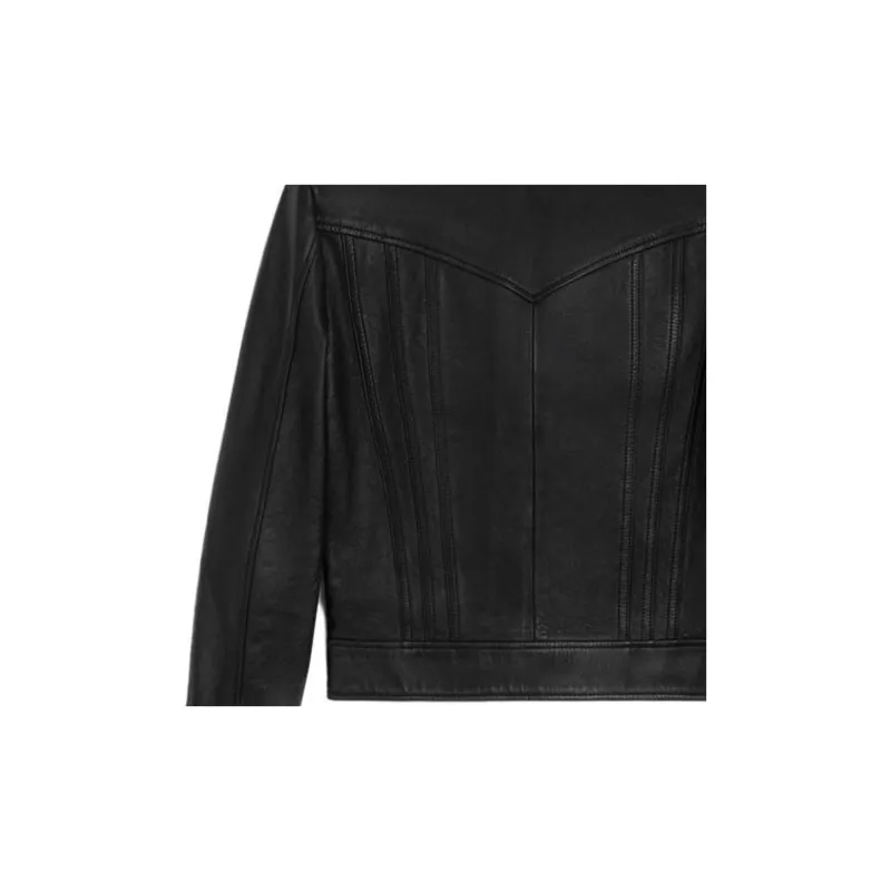 CELINE SS23 Leather Jacket Men's Black-6