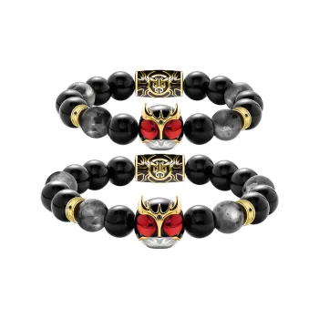 Rastaclat Agate Small Lion Beaded Bracelet Unisex