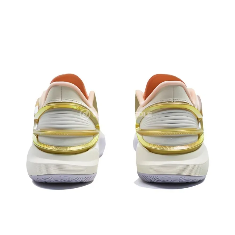LiNing CJ 3 Cushioning Anti Slip And Wear Resistant Lightweight Rebound Low Top Basketball Shoes Men's Champagne-3