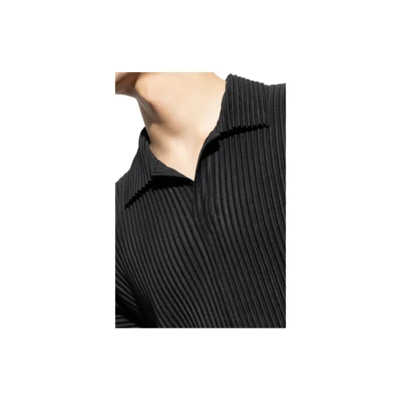 Homme Plissé Issey Miyake Pleated Short-Sleeved Polo Shirt-4
