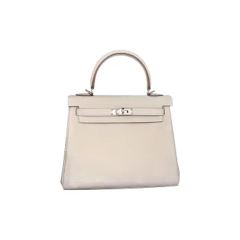 HERMES Kelly Togo Calfskin Kelly Bag Handbags Women's 10 Craie Milkshake White