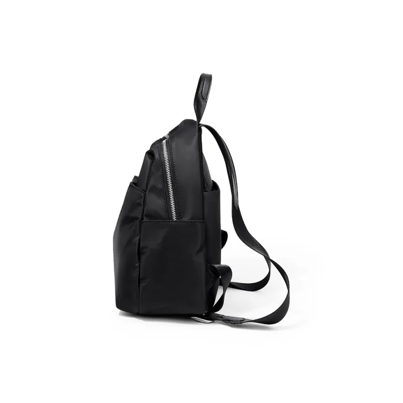 MAKEUP KITTEN Nylon Fabric One Shoulder Portable Backpack Unisex Black/Khaki-9