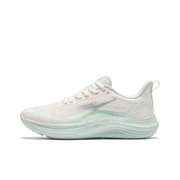 Erke Cushioning Rebound Low Top City Commute Running Shoes Women's Microcrystal White Ice Green