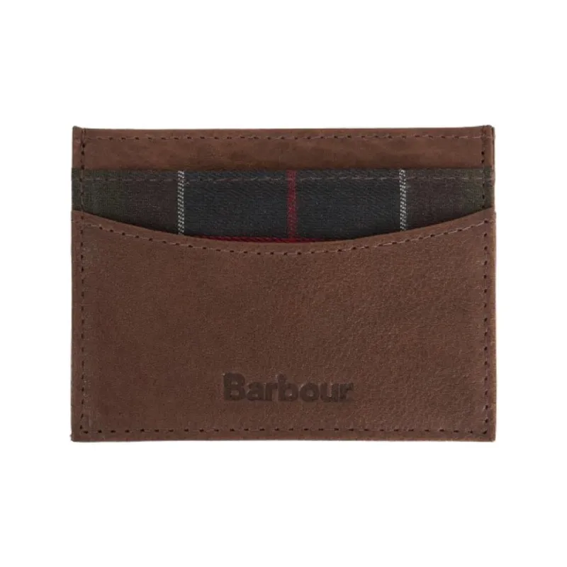 BARBOUR Leather Card Holder Combo Set Men's Brown-3