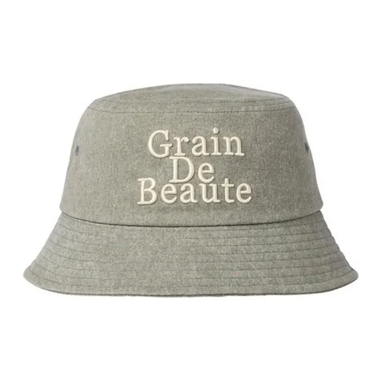GRAIN DE BEAUTE Cotton Bucket Hats Unisex Green-0